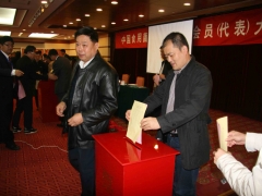 填写完后与会代表郑重投票   摄影：徐泽群