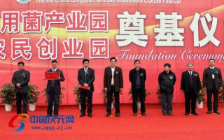 庆元食用菌产业园·台湾农民创业园奠基仪式举行 ()