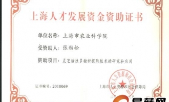 张劲松研究员获得2010年上海人才发展资金资助 ()