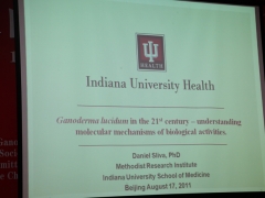 Daniel Sliva	
Ganoderma lucidum in the 21st century – understanding molecular mechanisms of biological activities will lead to the targeted treatment of specific diseases. (Cancer Research Laboratory, Methodist Research Institute, Indiana University Health, 1800 N Capitol Ave, E504, Indianapolis, IN 46202, USA, Department of Medicine, School of Medicine, Indiana University, Indianapolis, IN, USA and IU Simon Cancer Center, Indianapolis, IN, 46202, USA.)