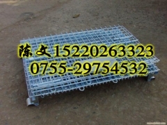 折叠式仓储笼/配带脚轮仓储笼/仓储笼公司/仓储笼生产厂家图2