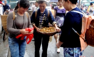 枞菌走俏永顺市场 ()