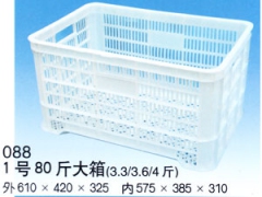 西峡蘑菇周转筐,610塑料筐,香菇塑料筐图1