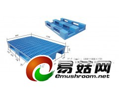 山东润宝供应货架类塑料托盘（单面川字网格）图1