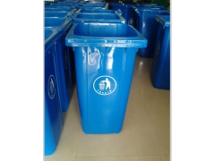 100升塑料垃圾桶，100L垃圾桶价格，塑料环卫垃圾桶图2