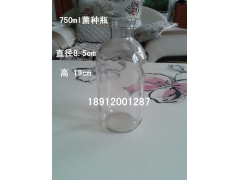 菌种瓶 750ml玻璃原种瓶 菌苗玻璃瓶图1
