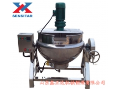 不锈钢蒸汽电加热夹层锅 果酱行星搅拌夹层锅图1