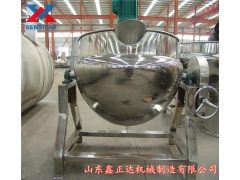 不锈钢蒸汽电加热夹层锅 果酱行星搅拌夹层锅图2