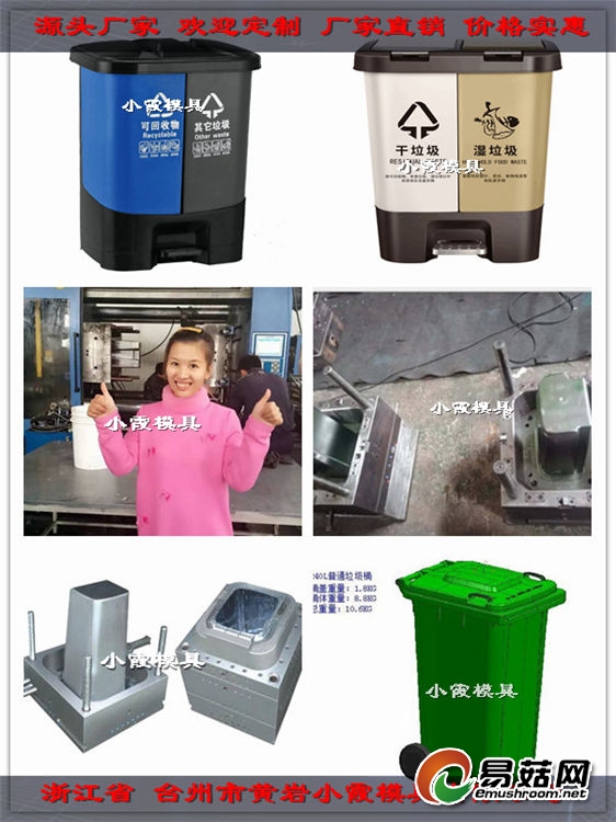 塑料垃圾桶分类桶模具 (11)