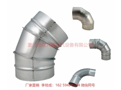 厦门食用菌洁净室中央空调系统镀锌板螺旋风管、90°弯头图2